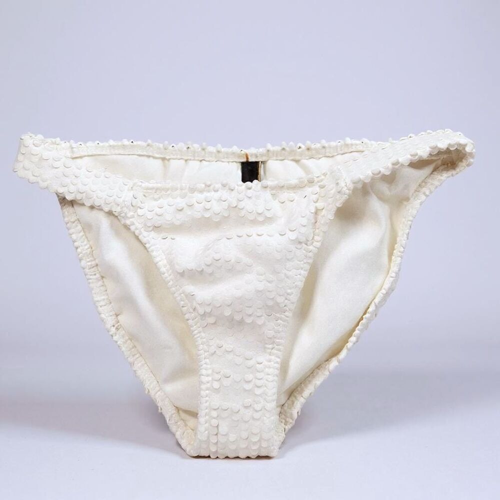 ViX Swimwear Textured Fany Bikini Bottom Size XS Minimal Coverage Brazilian Styl